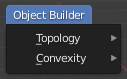 New menu in the Blender 3D viewport